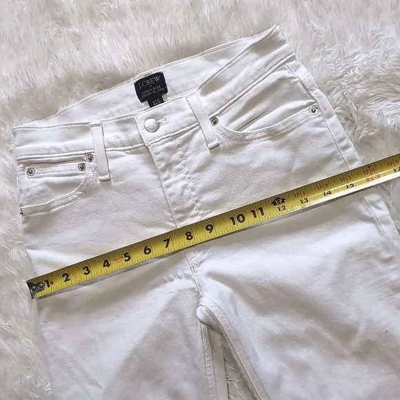 🔴SALE! J. Crew White High Rise Crop Flare Jean Size 27 Petite - Picture 14 of 16